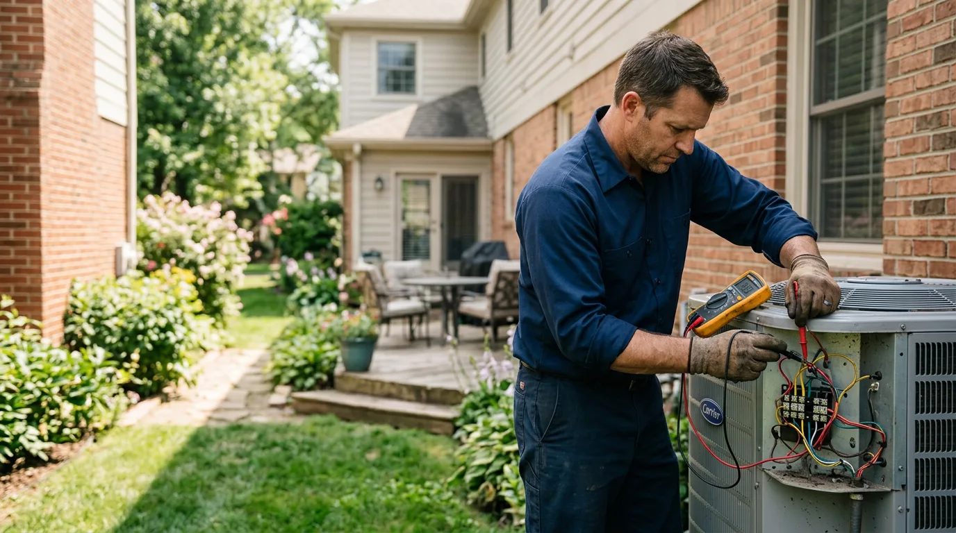 HVAC technician working near Wheaton, IL